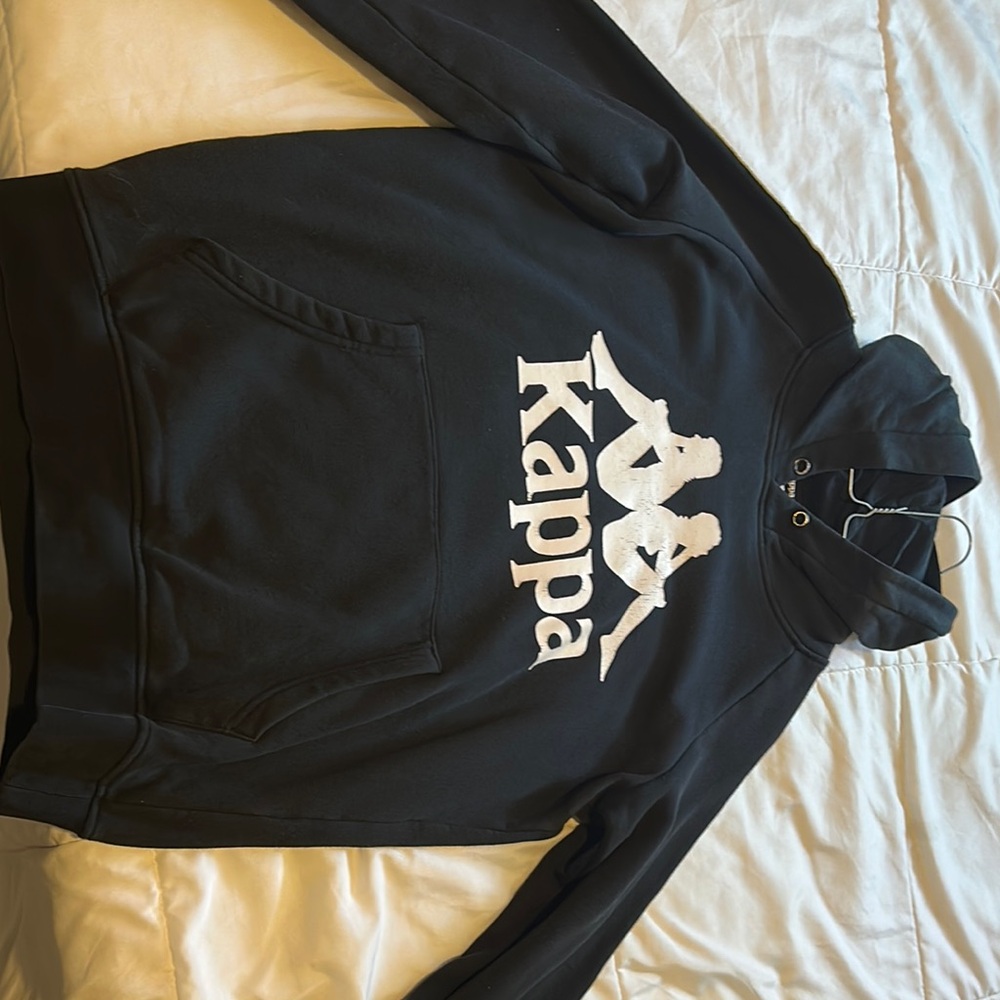 Kappa Black Hoodie with White Logo